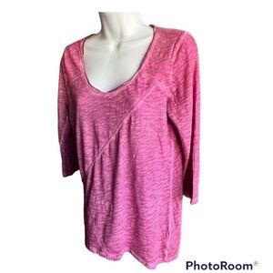 $10 HoliYAY FriYAY🎄✨🛍DKNY Jeans🛍 Asymmetrical Raw Edge Seam 3/4 Sleeve